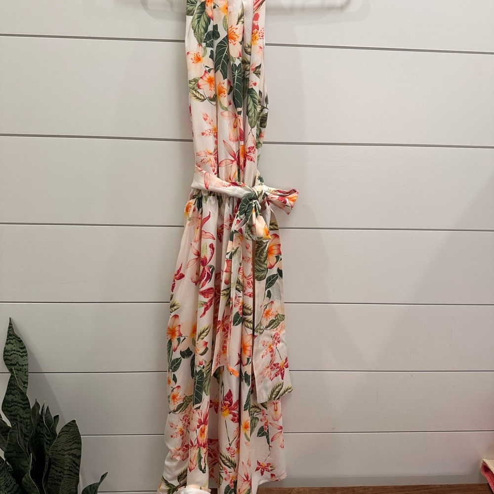 Tommy Bahama Floral Dress with Red and Yellow Highlights